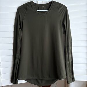 Lululemon long sleeve shirt size 4 green